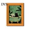 Halloween Refrigerator Magnets Black Cat Wooden Magnet, Theme Decorative Miniature Art Wall Magnetic Decal, for Kitchen Cabinets And Whiteboards Decor