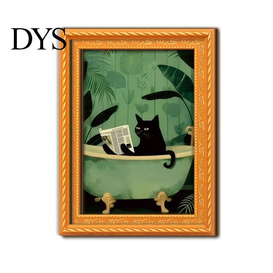 Halloween Refrigerator Magnets Black Cat Wooden Magnet, Theme Decorative Miniature Art Wall Magnetic Decal, for Kitchen Cabinets And Whiteboards Decor