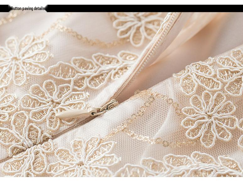 TAOYIZHUAI Damen Retro Spitzenstickerei Cheongsam Kleid - Frühling/Herbst Übergrößen Kollektion