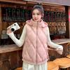 Small Loose Ladies Short Cotton Vest Vest Autumn and Winter Versatile Vest Jacket Vest Foreign Style