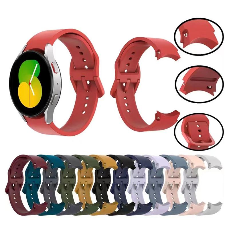 Lückenloser Silikonarmband für Samsung Galaxy Watch 7/6/5/4 40mm 44mm 5 Pro 45mm Buntes Sportarmband für Watch 4 6 Classic Correa