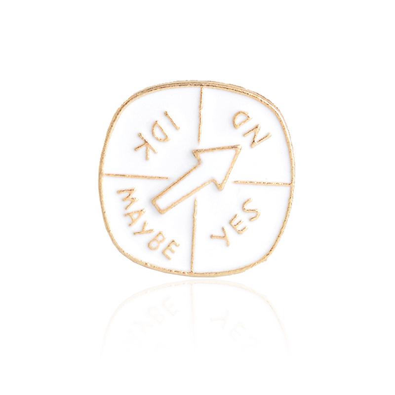Creative YES or NO Decision Spinner Enamel Pin