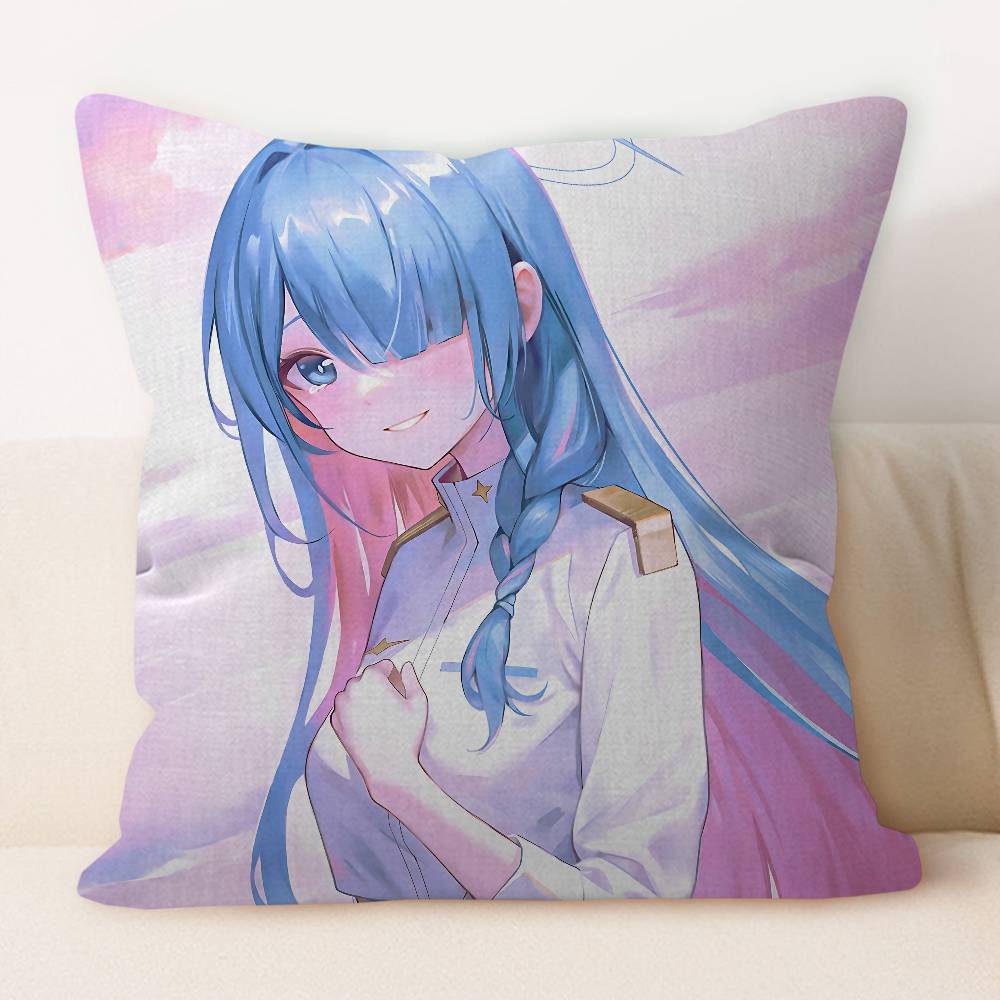 Часть Третья Аниме Наволочка Blue Archive Для Спальни Дивана Декоративная Наволочка С Молнией Мягкая Наволочка 12x12Inch