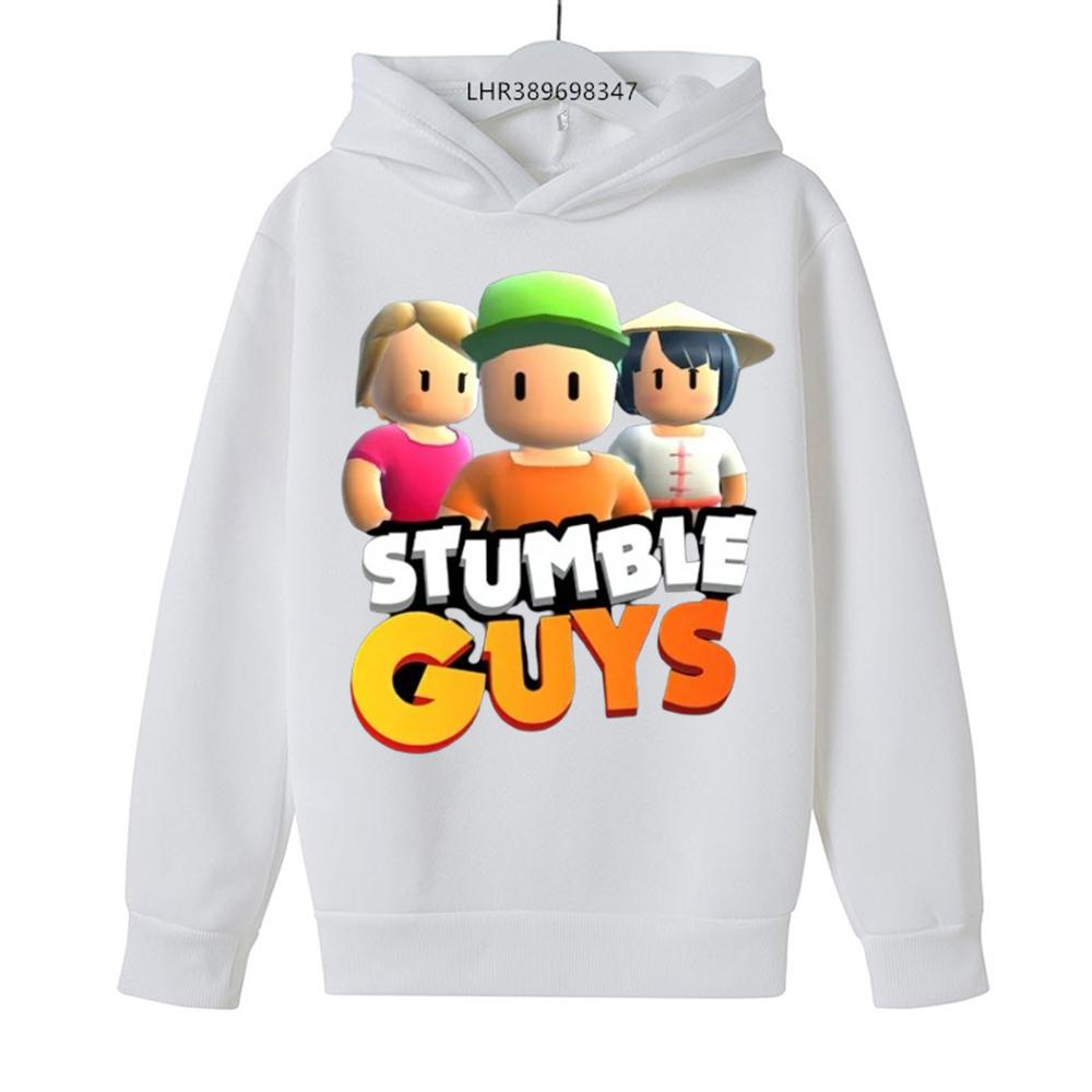 Stumble Guys Autumn Winter Sweatshirt Tops Hoodie Children's Hoodie Clothing Suitable for 3-12 Years Boys Girls Hood Outerwear
