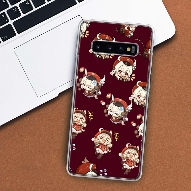 Genshin Impact Art Background Phone Case For Samsung Galaxy S10 Plus S20 FE S21 S22 Ultra S10E S9 S8 + S6 S7 Edge Lite Shell Coq