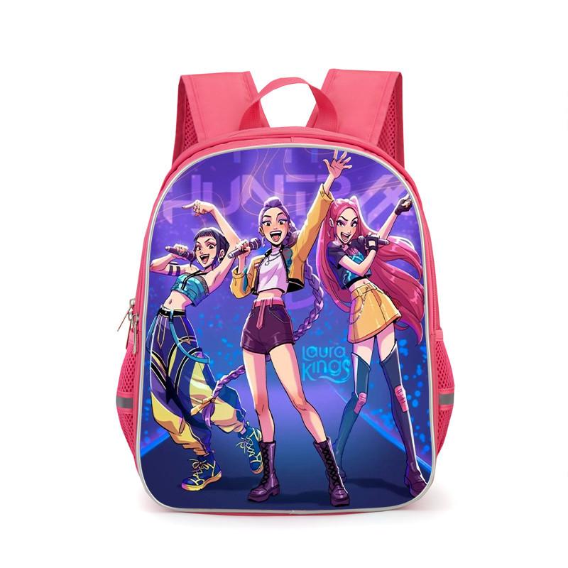 KPop Demon Hunters Kids Large Capacity Layered Backpack Students School Bags for Girls Boys Cartoon Bookbag Travel Backpack