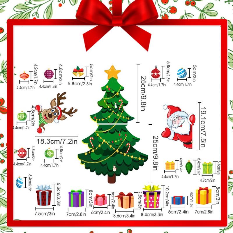 

1 set Christmas Fridge Magnet Stickers,Santa Claus, Snowman, Reindeer Patterns, Suitable for Refrigerator/Garage Xmas Decoration