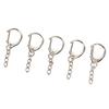 10Pcs Polished Silver Keyring Diy Keychain Short Chain Split Ring Key Rings
