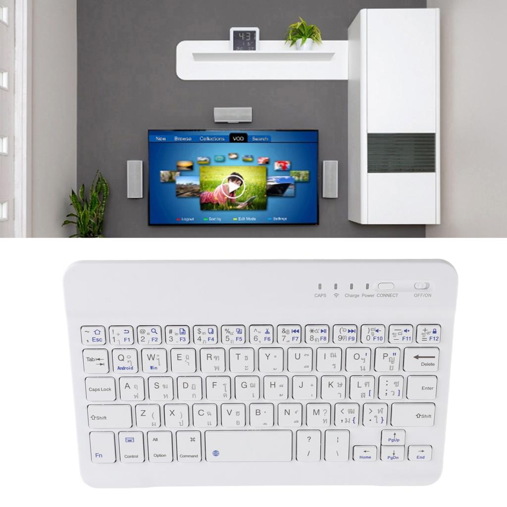 Thai Language 7-8in Scissors Feet Wireless Bluetooth Keyboard 40-hour Work Bluetooth Keyboard