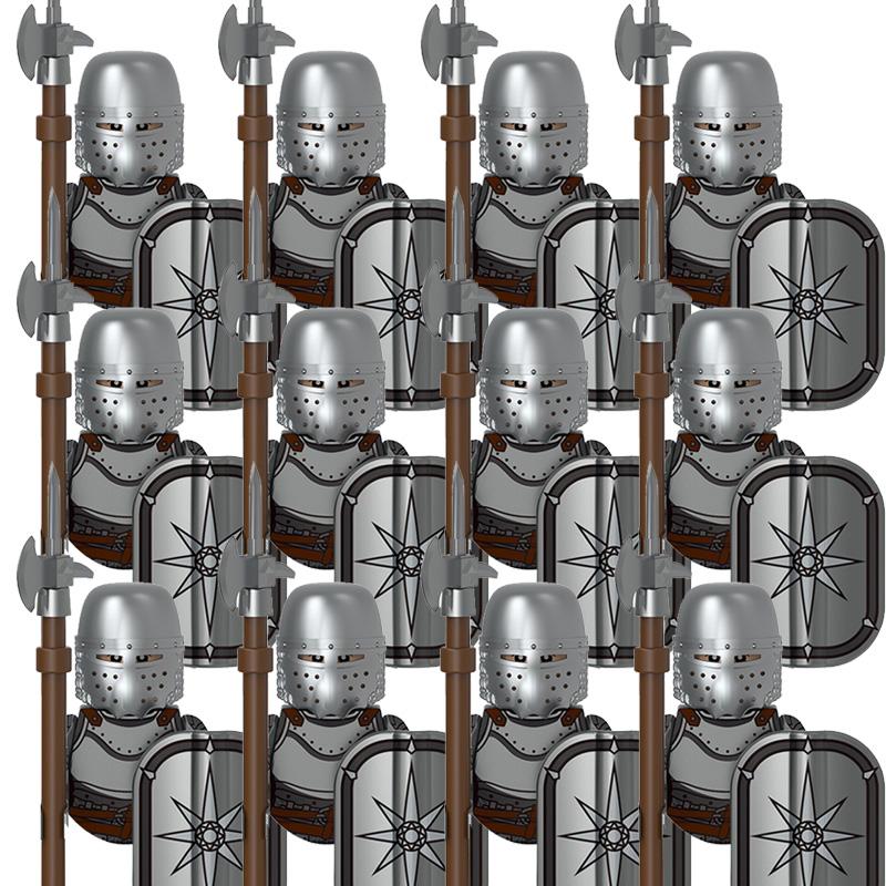 Kids Toys Medieval Military Figures Imperial Forbidden Army Knight Legion Ancient Soldier Suits Building Blocks Model Gifts
