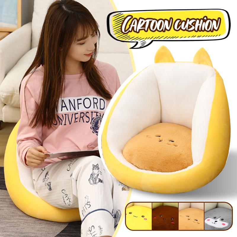 Fruit Cushion Plush Doll Kawaii Stuffed Cushion Cartoon Cat Avocado Soft Pillows Toys Chair Floor Sofa Seat Cushion Home Decor