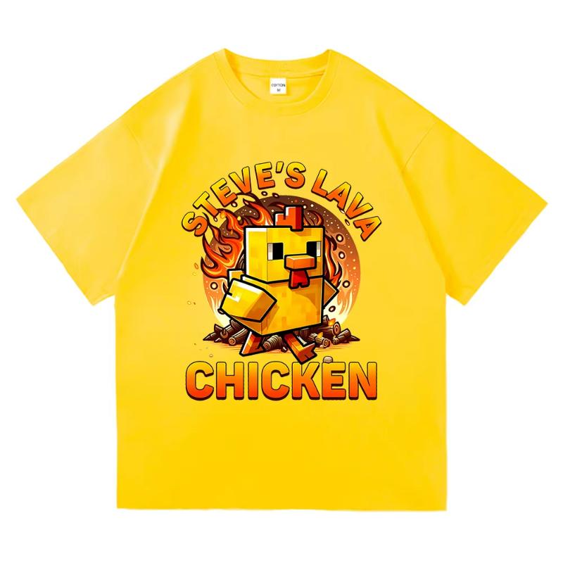 

Смешная футболка с игрой про курицу, горячая мода, женская, эстетика Харадзюку, винтажная графическая футболка, унисекс, мультяшная, повседневная, хлопковая футболка XXXL