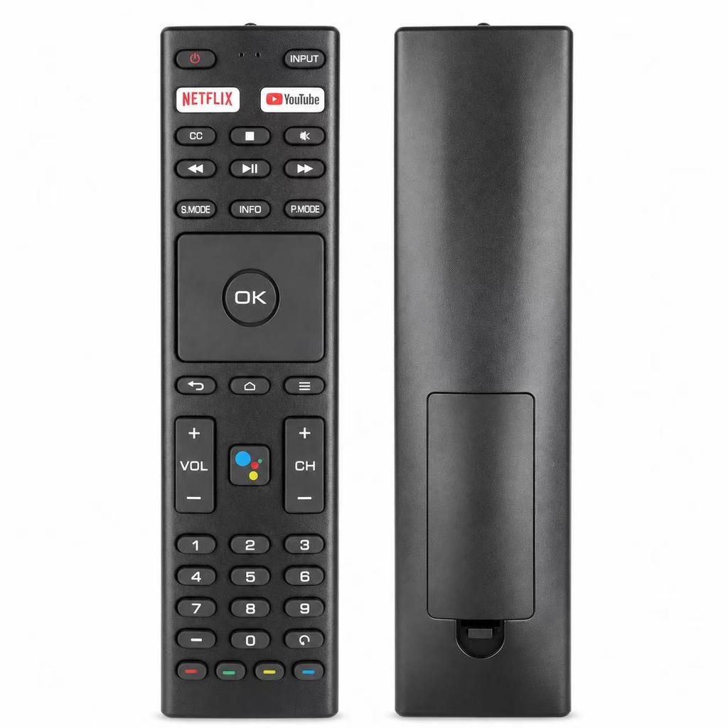 Universal Non-Voice TV Remote Compatible with JVC RM-C3363 Konka RM-C3329, Suitable for ANAM JVC Konka Smart Television Models