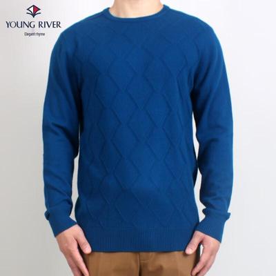 Men's Business Casual Round Neck Wool Sweater