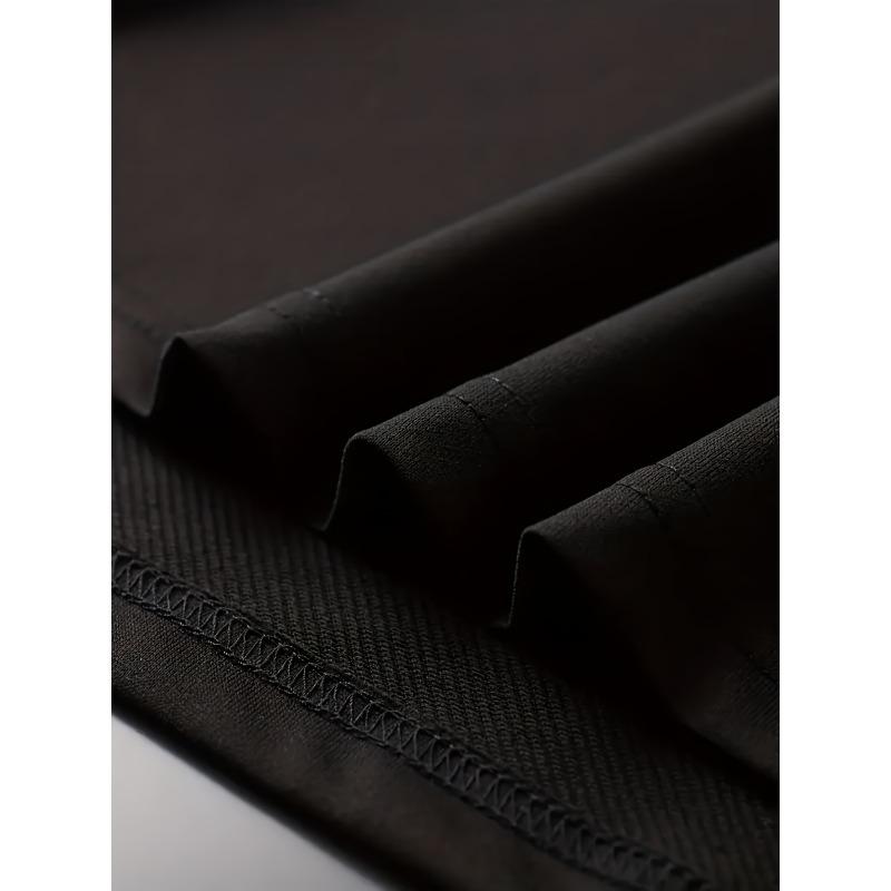 European sizes New Summer Men'S Casual Stylish Short-Sleeve Print Stretchy Ribbed Round-Neck Comfortable Breathable T-Shirt