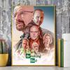 Breaking Bad Klassische Krimi-TV-Serie Poster Leinwandmalerei Heisenberg Drucke Wandkunst Bilder Moderne Heimzimmerdekoration