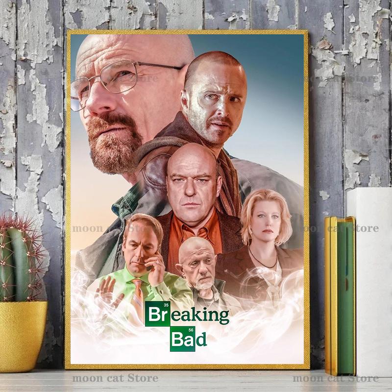 Breaking Bad Klassische Krimi-TV-Serie Poster Leinwandmalerei Heisenberg Drucke Wandkunst Bilder Moderne Heimzimmerdekoration