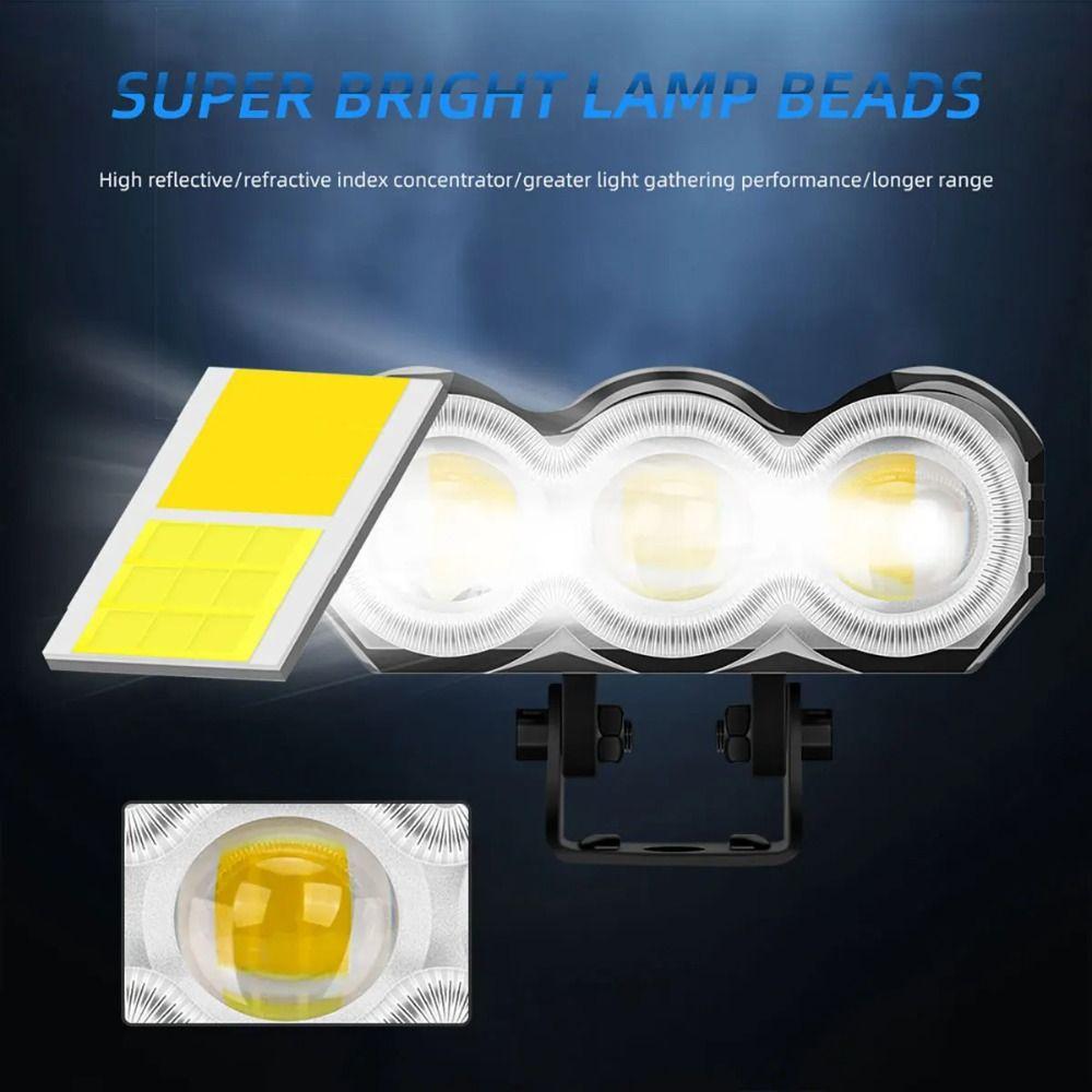 Super Bright 3Lens Headlight White Yellow RGB Driving Fog Lamp  Car  Accessorie