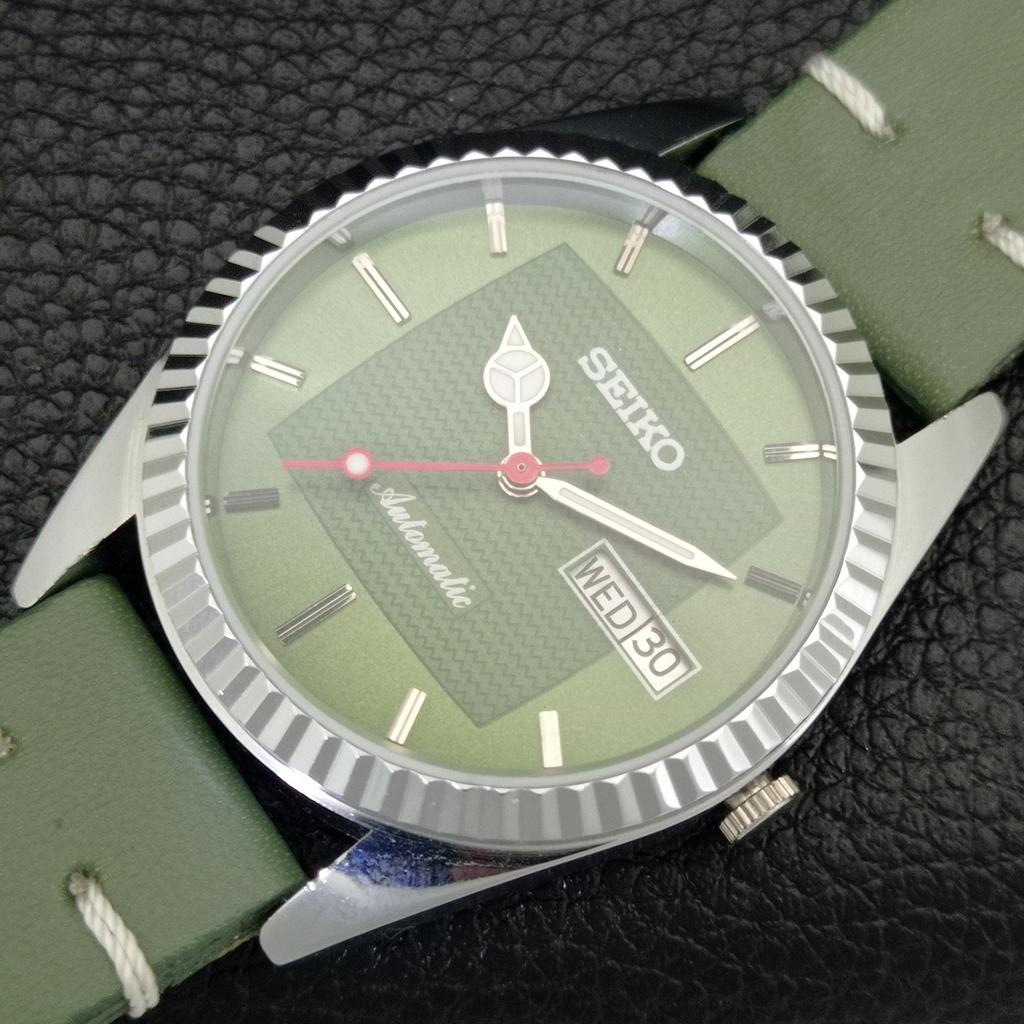 AUTOMATIC VINTAGE REFURBISHED SEIKO 6309A JAPAN MENS GREEN DIAL WATCH A443177-1
