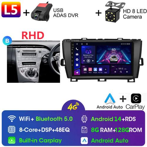 DSP 8G+128G Android 14 For Toyota Prius XW30 2009-2015 car radio multimedia video player GPS navigation stereo CarPlay