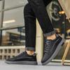 Skórzane Buty Codzienne Męskie Luksusowe Białe Trampki Moda Outdoor Projektant Mody Uniwersalne Retro Niskie Buty do Chodzenia Męskie