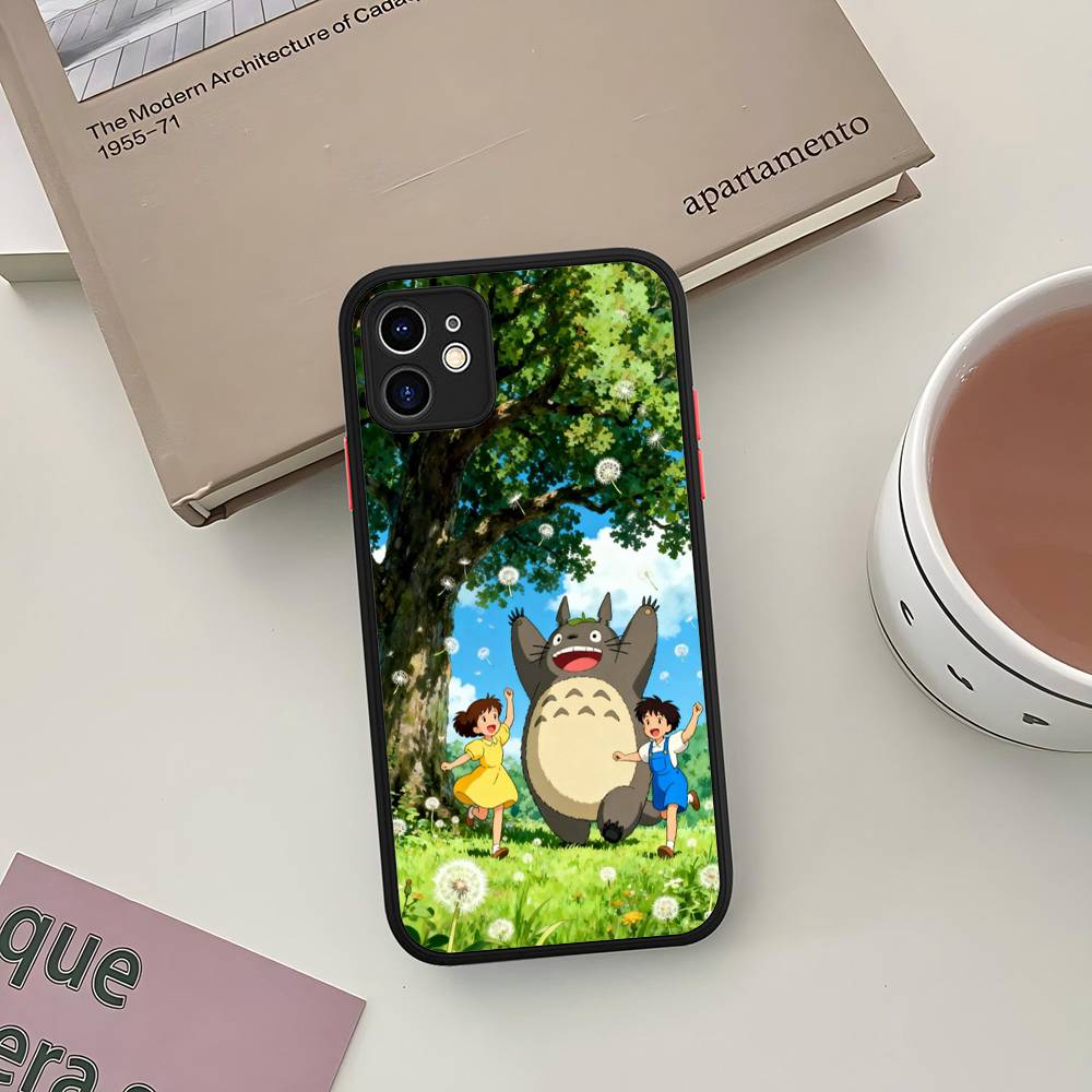 Cute T-Totoroes Phone Case For iPhone 16 15 14 Plus 15 13 12 11 Pro Max X XS MAX Matte Cover