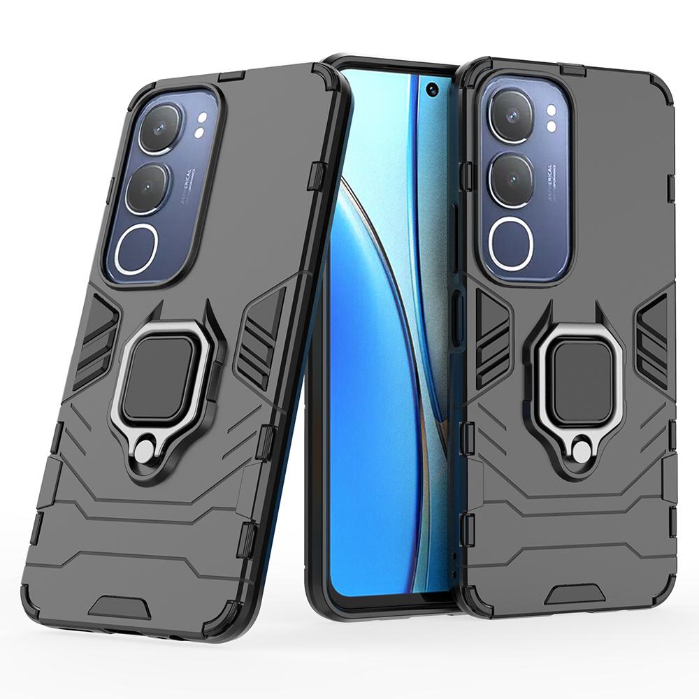 For Vivo Y29 5G Case PC+TPU Protective Phone Cover with Ring Kickstand