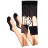 Simulation Collocation Hose Garter Belt With Stockings Oil Shiny Stretchy Nylon Pantyhose Women Sexy Open Crotch Tights