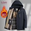 YUZHAOLIN Men's Winter Warm Detachable Hooded Cotton Jacket