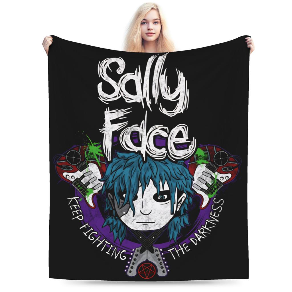 Sally Face Game Anime SF Flannel Blanket Winter Warm Soft Bedding Throws for Boy Girl Couch Bed Pattern Bedspread Sofa Bed Cover
