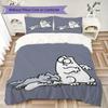 Simon‘s Cat Pattern Bedding Uilt Set Uilt Cover Pillowcase Home Decoration Birthday Gift (1 * Duvet Cover + 2 * Pillowcase Without Core)