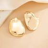 Fashion Metal Oval Stud Earrings Gold Color Geometric Exaggerated Earring Irregular Ear Studs Party Jewelry Accessories
