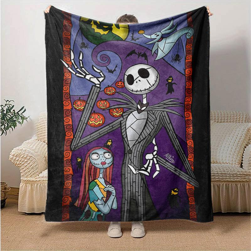 1pc Nightmare Before Christmas Soft Throw Blanket Flannel All Season Light Weight Living Room/Bedroom Warm Blanket. M7290163