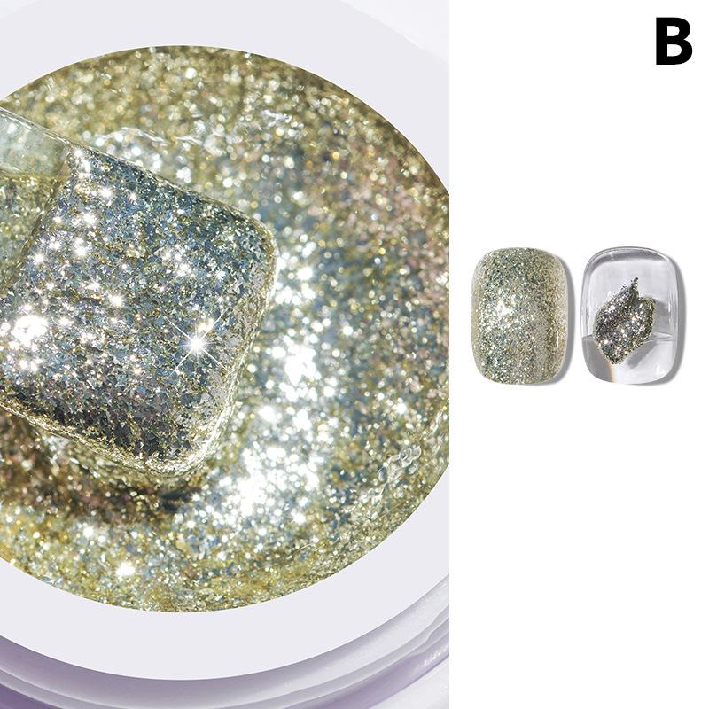 6 Color Glitter Platinum Gel Nail Polish Flash Uv Led Soak Off Gel Varnish Shiny Painting Line Gel Lacquer For Nail Art Salon