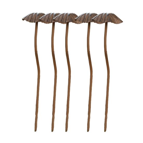 1/5/6/8/10Pcs Wrought Iron Mushroom Decoration Set Lightweight Stable Structure Desk Ornament Garden Home Decor