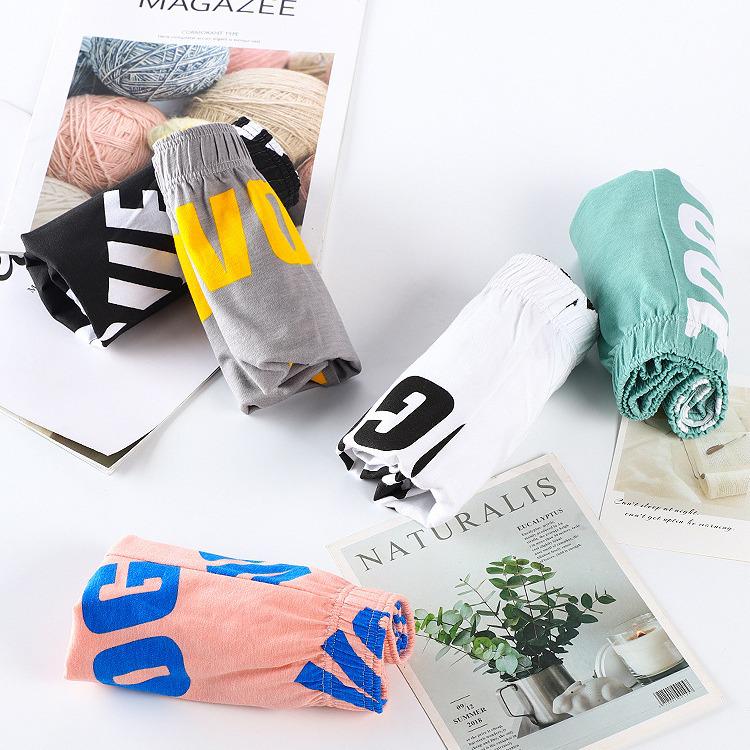 Pánské spodní prádlo Volné boxerky Středně vysoký pas Pánské barevně blokované bavlněné domácí kalhoty Aro