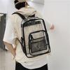 Schoolbag Transparent Backpack Male High School College Student Schoolbag Male Large Capacity PVC Dust-free Jelly Bag Swimming Waterproof Backpack
