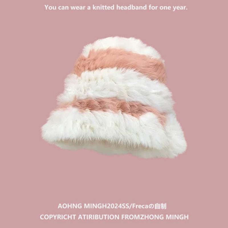 Women S Winter Warm Earmuff Knitted Hat Korean Style Rabbit Hair Blend