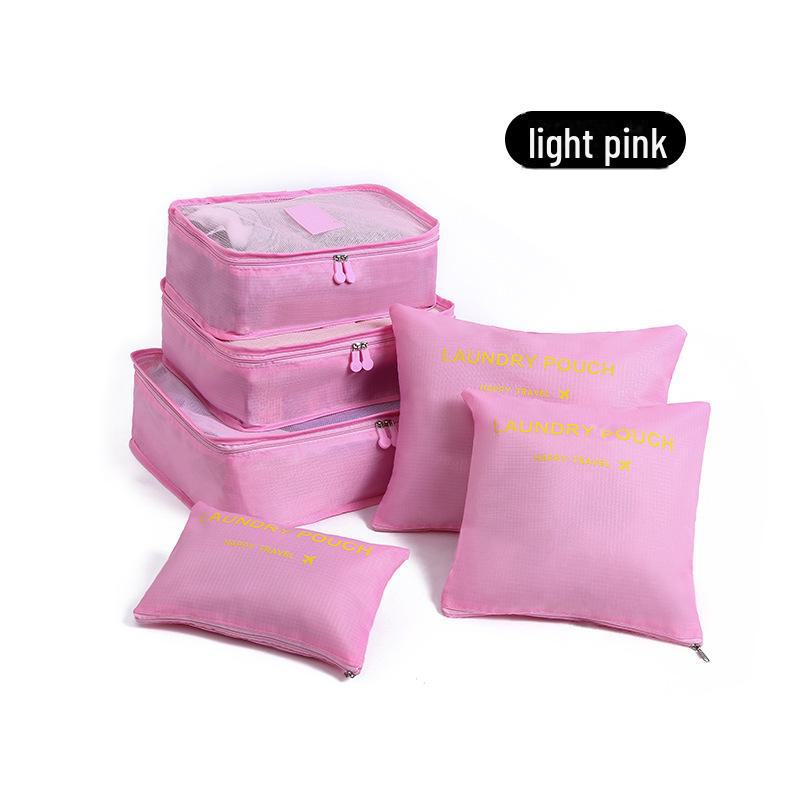 Oxford Cloth Travel Clothing and Underwear Storage Bag Set - 6 Pieces