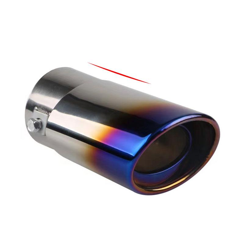 1 Piece 2.5" Stainless Steel Chrome Trim Car Auto Exhaust Muffler Tip Pipe Rear Tail Throat for Specific Models