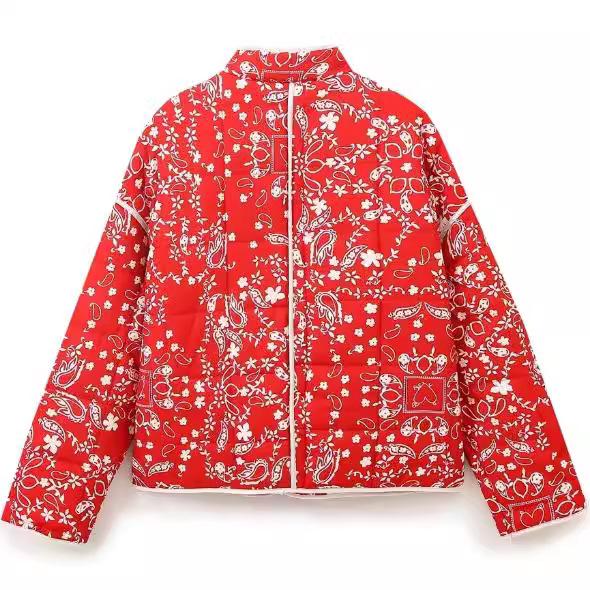 Women's European Style Quilted Floral Jacket - 2023 Autumn/Winter