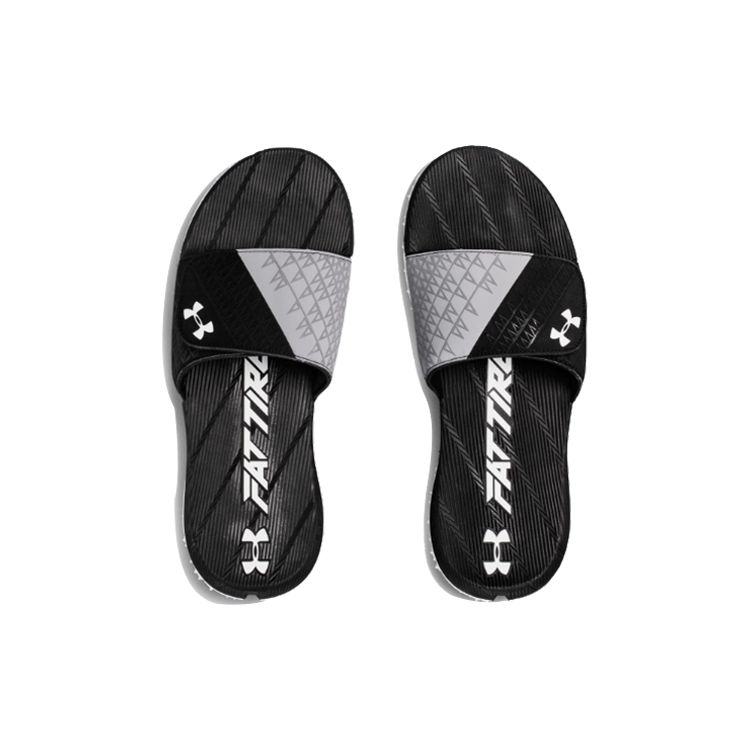 Under Armour Versatile Slide Sandals Men Footwear Black Gray 3000036-002