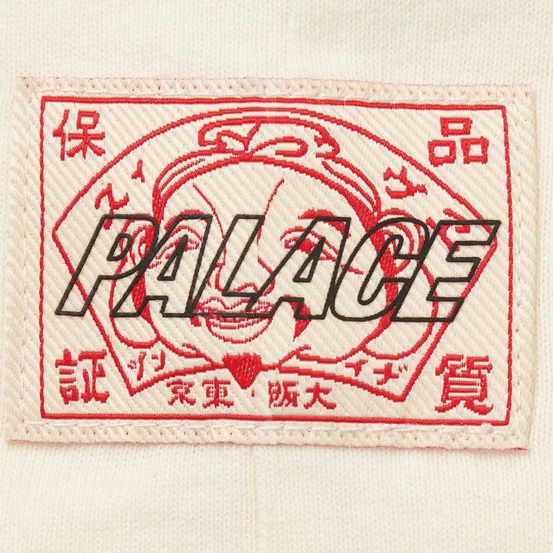 Palace X Evisu SS24 Casual Logo Print T-Shirt Unisex Tops Milk-White 2ESPAM4TS1153XXCTWHTO