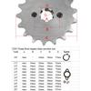 520 20mm 10 11 12 13 14 15 16 17 18 19 20 T Front Engine Sprocket For Honda Lifan ZongShen YCF ATV Quad Dirt Pit bike Buggy