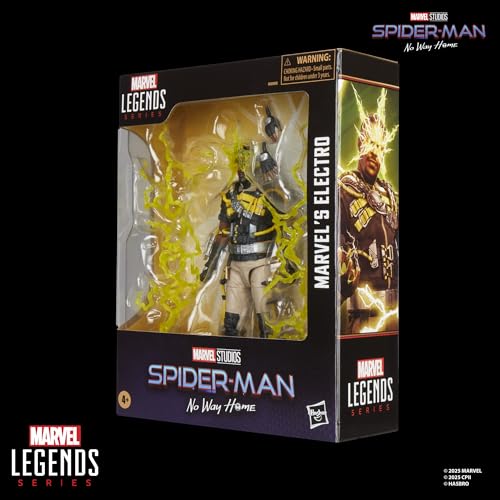 Hasbro Marvel Legends Series Electro, Spider-Man: No Way Home, Collectible 15cm Action Figure G0595, Authentic