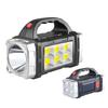 Portable Powerful USB Rechargeable Flashlight Solar LED Light with COB Work Light 4 Gear Charge Mobile Phone Camping Lamp