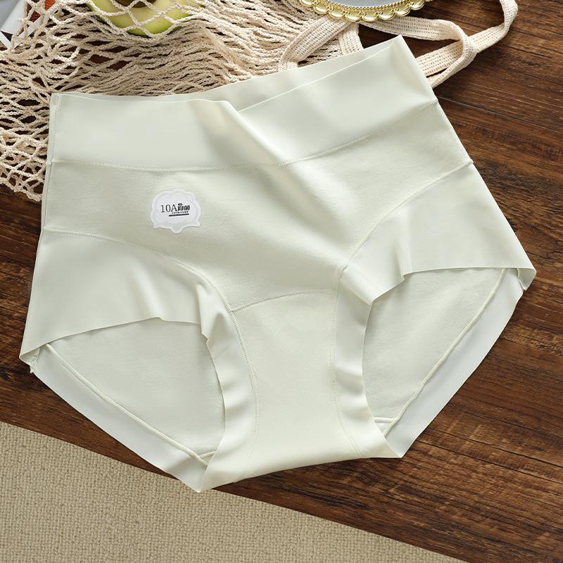10A Grade Pure Cotton Mid-Waist Seamless Antibacterial Breathable Women s Briefs Extra Large