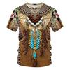 Sommer indischer ethnischer Stil 3D-bedrucktes T-Shirt Streetwear Herren- und Damenmode Oversize kurzärmeliges T-Shirt Rundhals