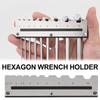 Allen Wrench Storage Rack Metal Square Hole Plate Storage Rack Mini Storage Shelf Woodworking Tool Wall-mounted Placement Rack