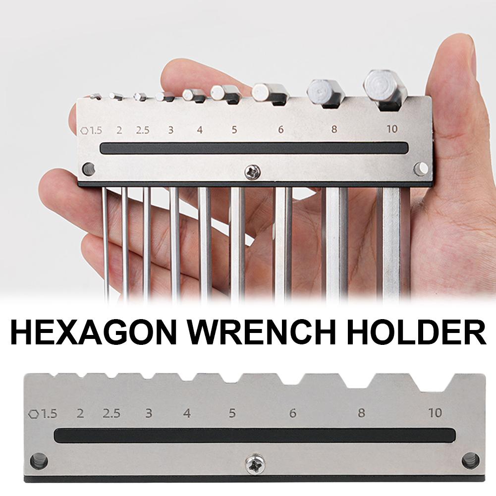 Allen Wrench Storage Rack Metal Square Hole Plate Storage Rack Mini Storage Shelf Woodworking Tool Wall-mounted Placement Rack